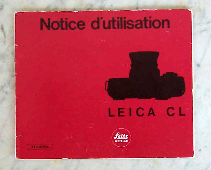 Notice d'utilisation Leica CL
