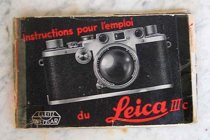 Instructions pour l'emploi du  Leica IIIc