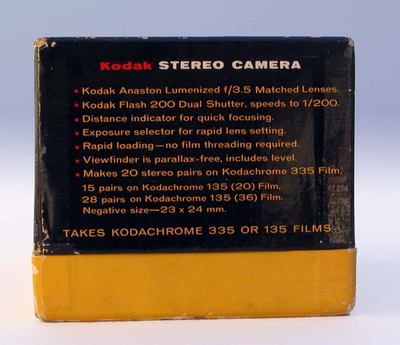 Kodak Stereo : la boîte.